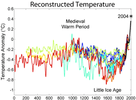 reconstructed temprature graph - but is this real data?